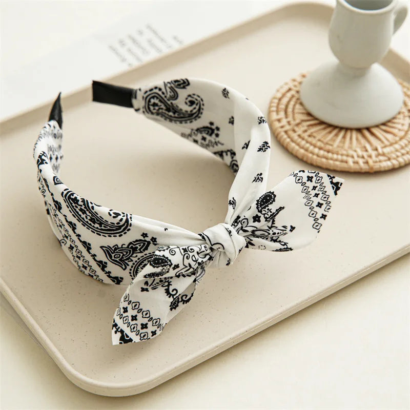Paisley Knotted Turban Headband – Boho Hair Wrap for Women