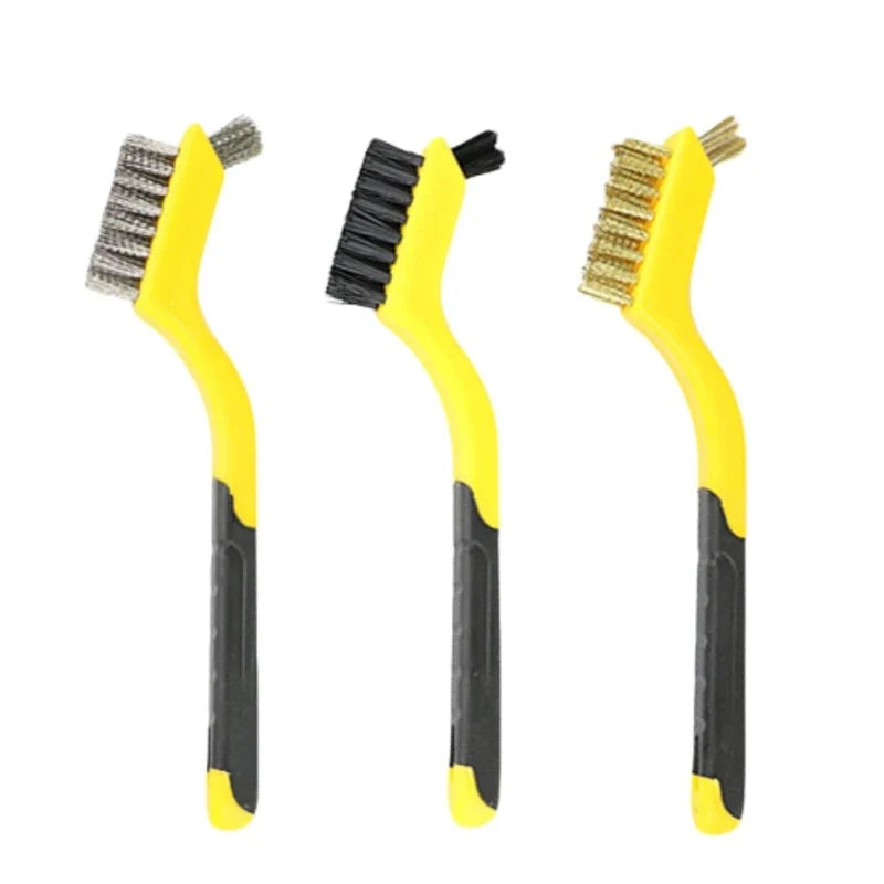 Wire Brush Set – Nylon, Brass & Stainless Steel Bristles