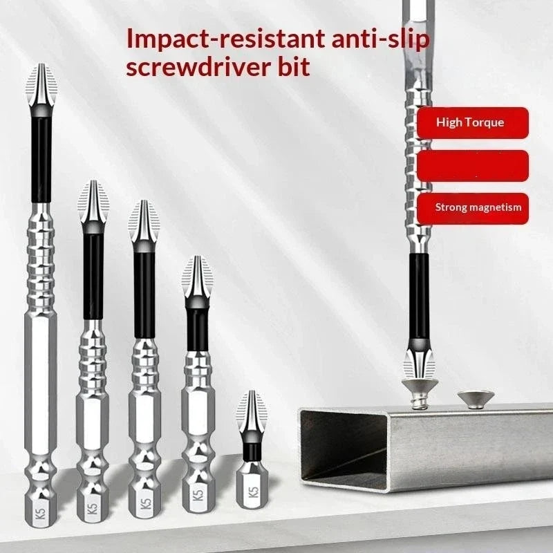 K5 Magnetic S2 Screwdriver Bits Set – Anti-Slip Cross Head