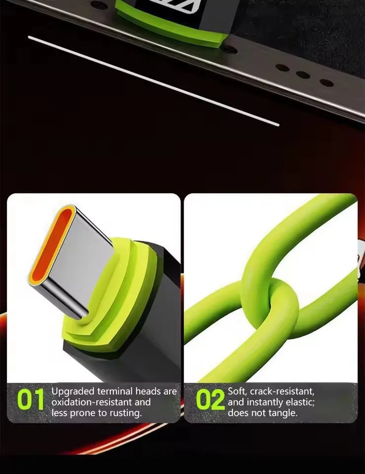 USB-C PD 240W LED Fast Charging Cable 6A – Multi-Device