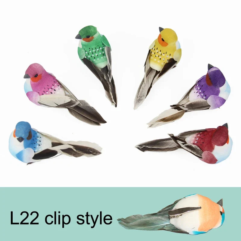 Realistic Feathered Bird Figurine for Garden & Craft Décor