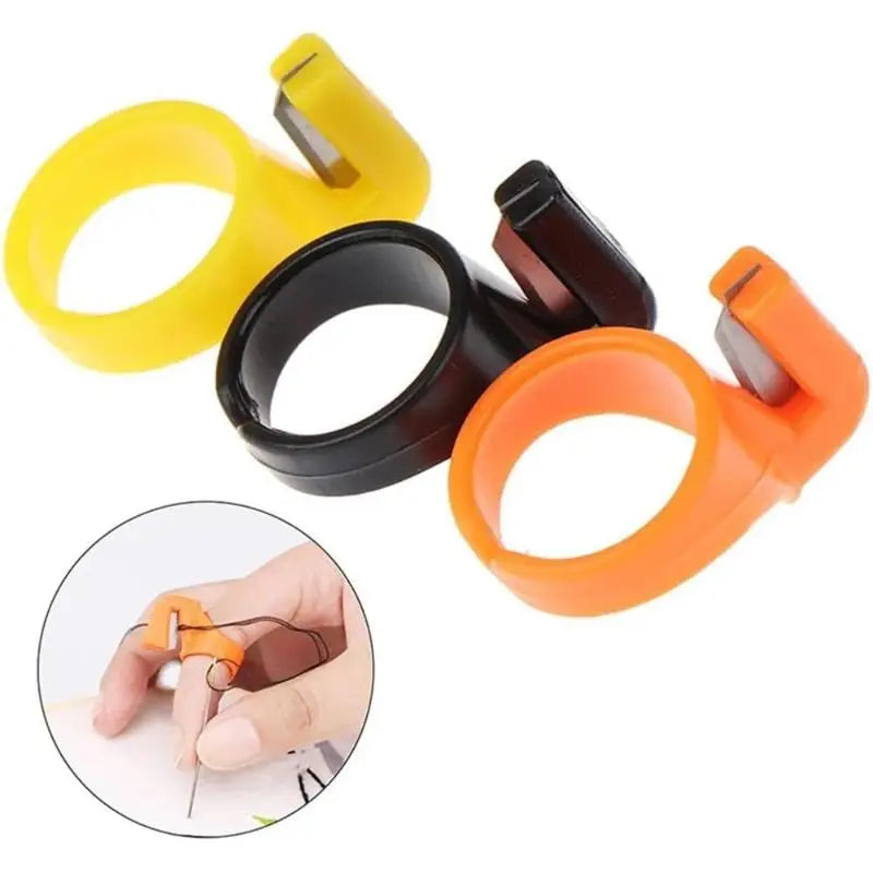 5-Pack Finger Ring Thread Cutters – Safe Blade for Sewing & DIY