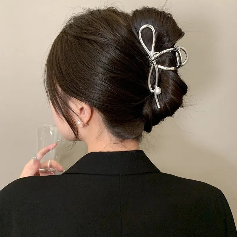 Metal Geometric Hair Claw Clips – Korean Style Barrettes Women