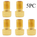 5-Pack Presta to Schrader Valve Adapter | Copper Bike Converter