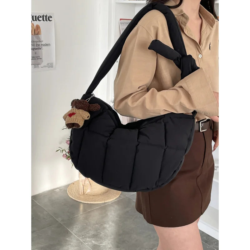 Women's Puffy Cloud Crossbody Bag – Lightweight Shoulder Bag