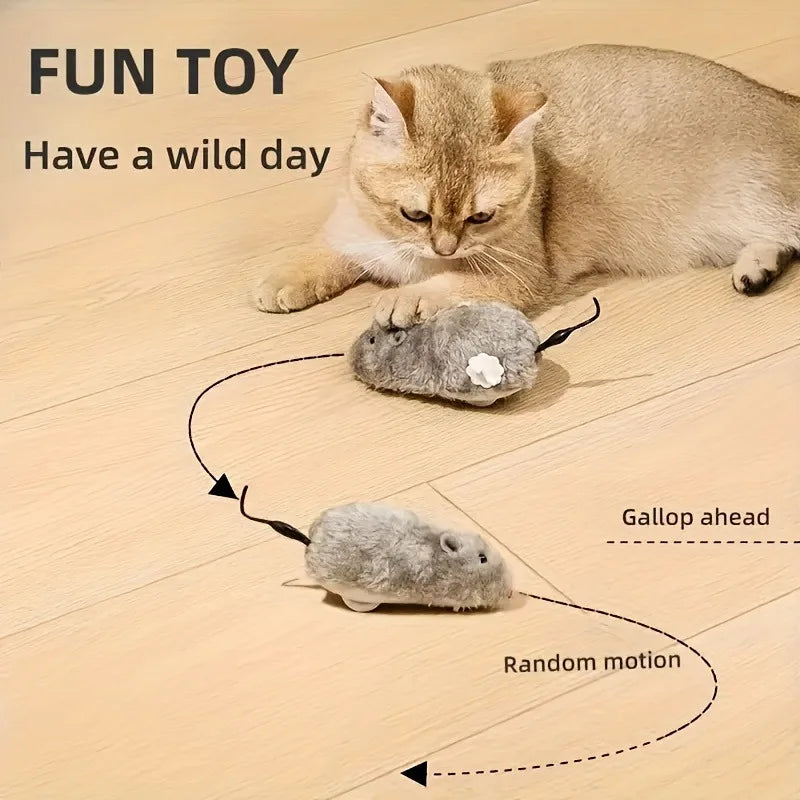 Lifelike Plush Mouse Toy for Cats, Dogs & Kids – Random Color