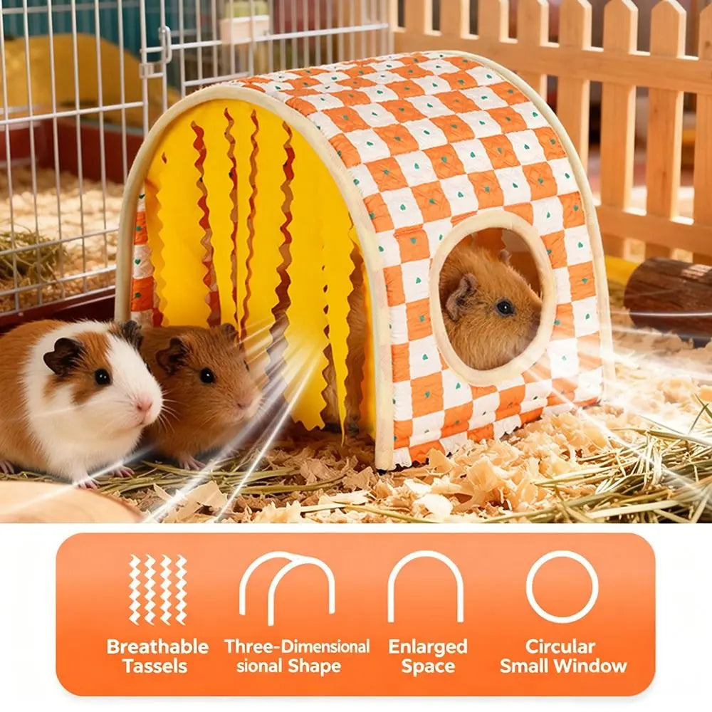 Guinea Pig Tunnel Hideout – Breathable Hamster Nest & Play Tube