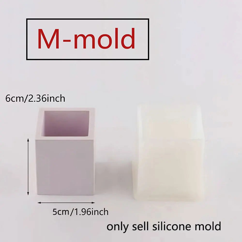 Square Silicone Mold – DIY Candle Holder & Aroma Diffuser Mould