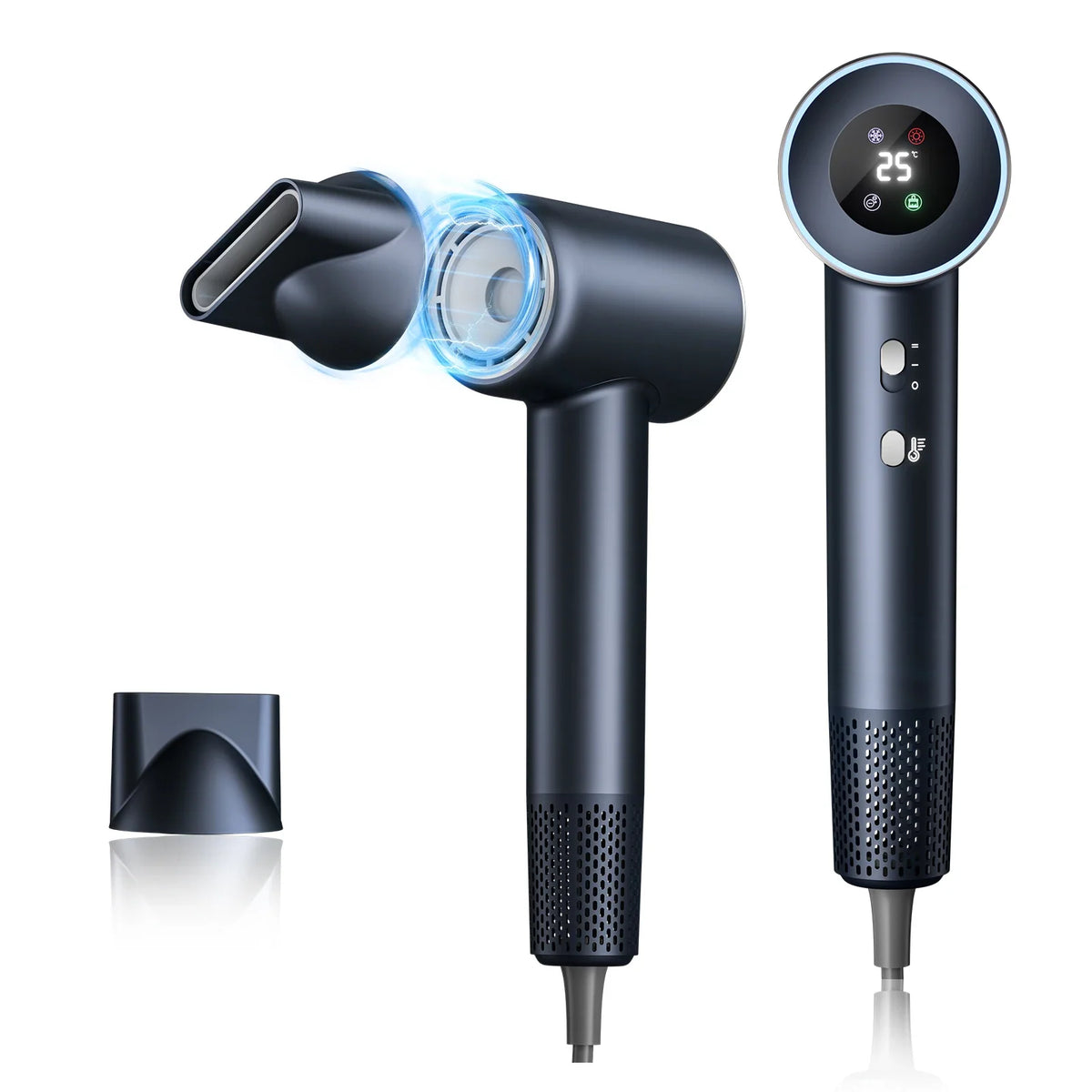 Professional High-Speed Ionic Hair Dryer with LCD Display