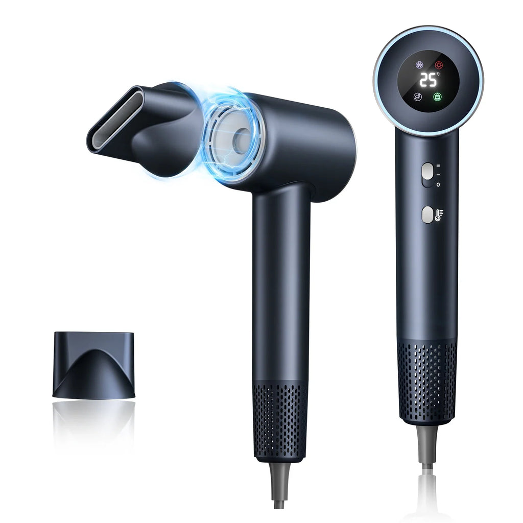 Professional High-Speed Ionic Hair Dryer with LCD Display