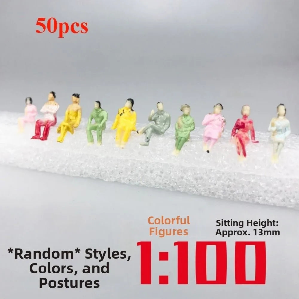 Scale Model People Figures 10/50pcs | 1:25 to 1:300 Multicolor