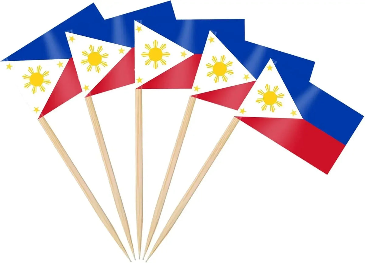 Thailand Flag Toothpick Picks 100 Pcs – Double-Sided Party Flags