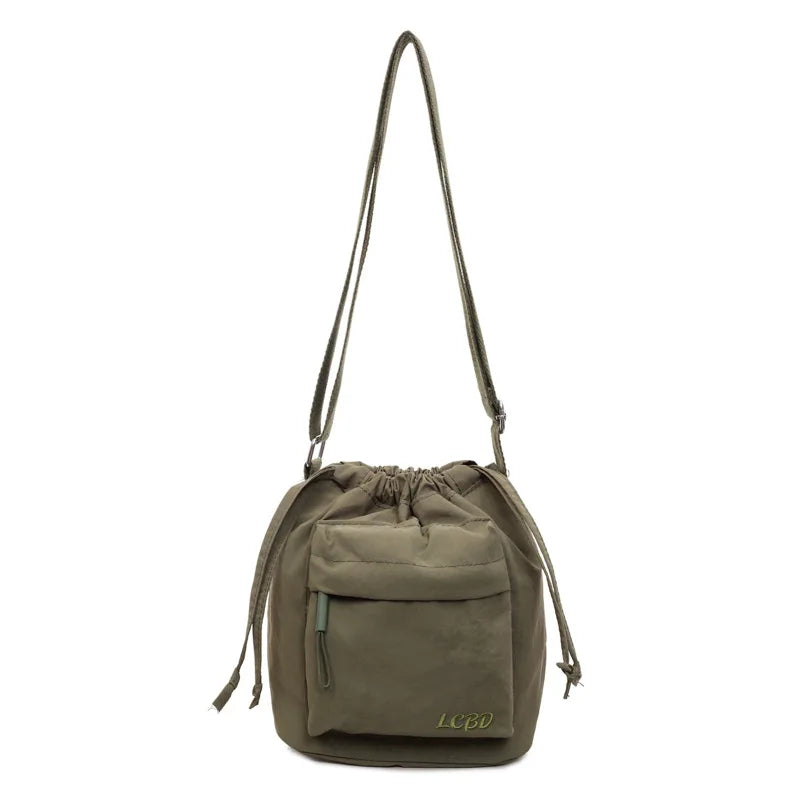 Nixie Lightweight Drawstring Bucket Bag – Crossbody