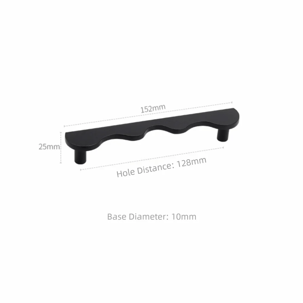 Modern Wave Brass Cabinet Handles & Drawer Pulls – Gold Bronze