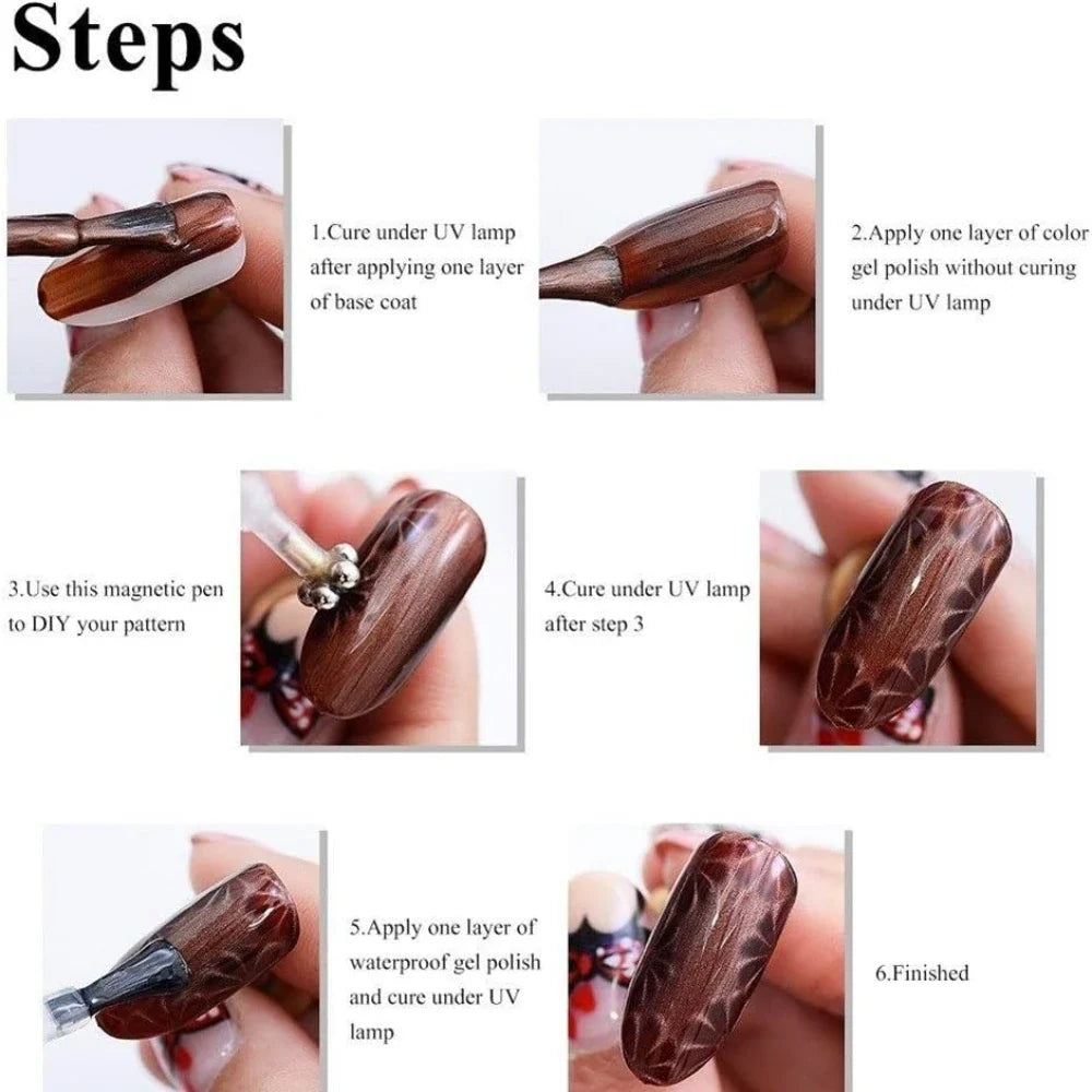 Nixie Dual-Ended Cat Eye Nail Magnet – 3D Gel Polish Tool
