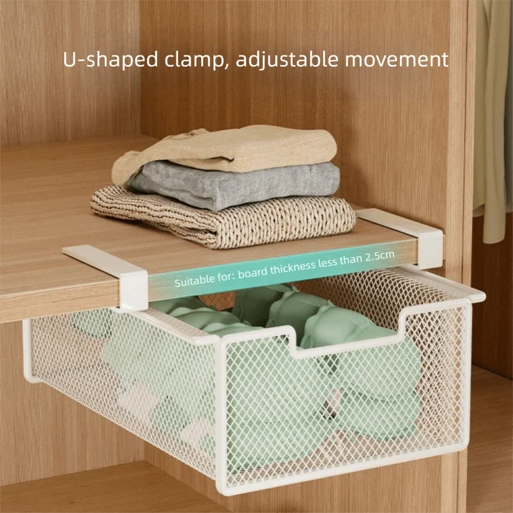 Under-Shelf Hanging Storage Basket | Pull-Out Cabinet Organizer
