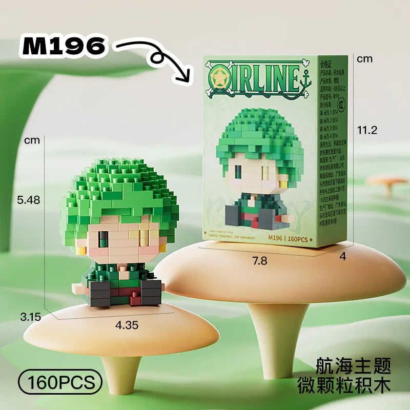 One Piece Anime Mini Block Figures – 20 Styles | 3D Assembly Toy