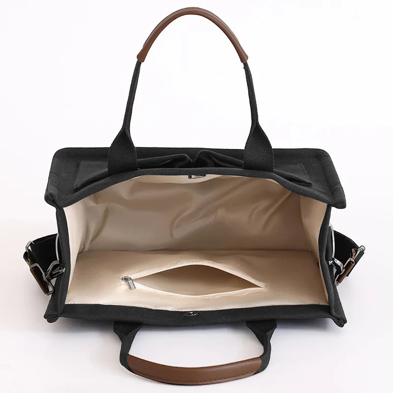 Women's Canvas Tote Bag – Crossbody Shoulder & Shopping Bag