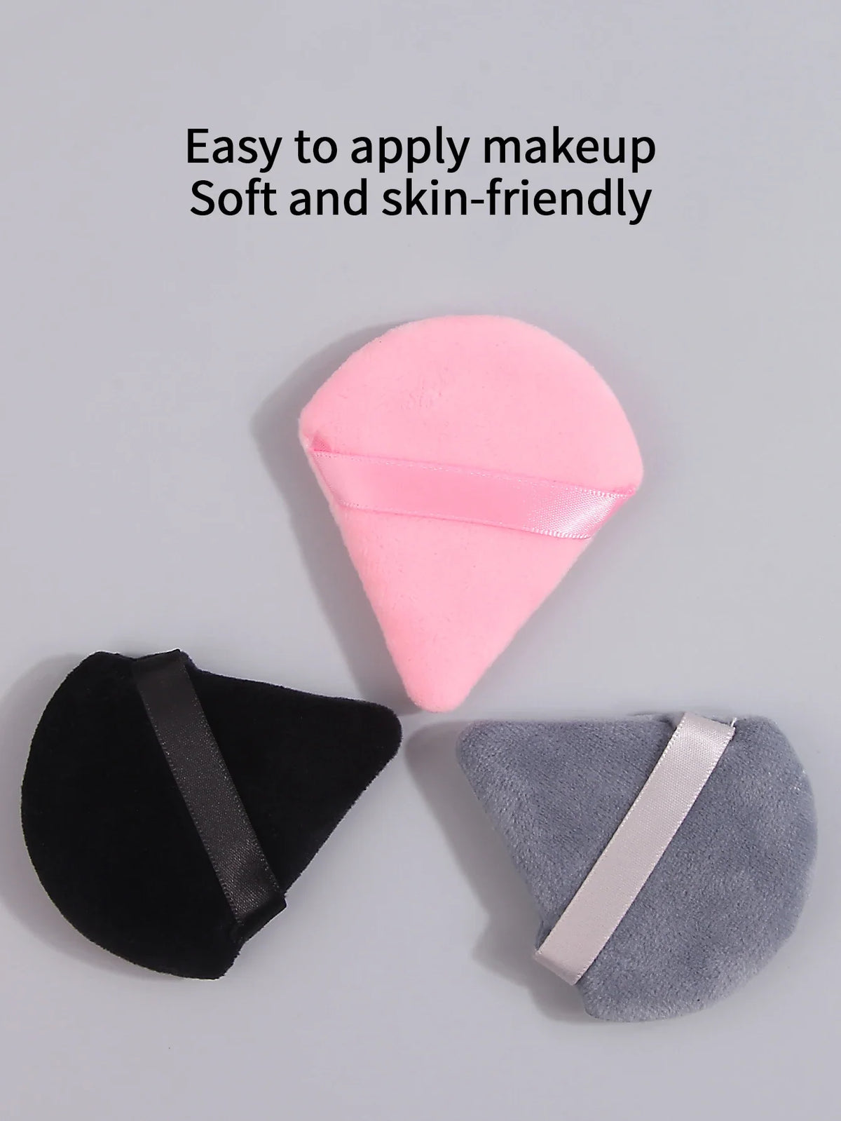 Triangular Flocking Powder Puffs Set of 3 – Nixie Loose Powder