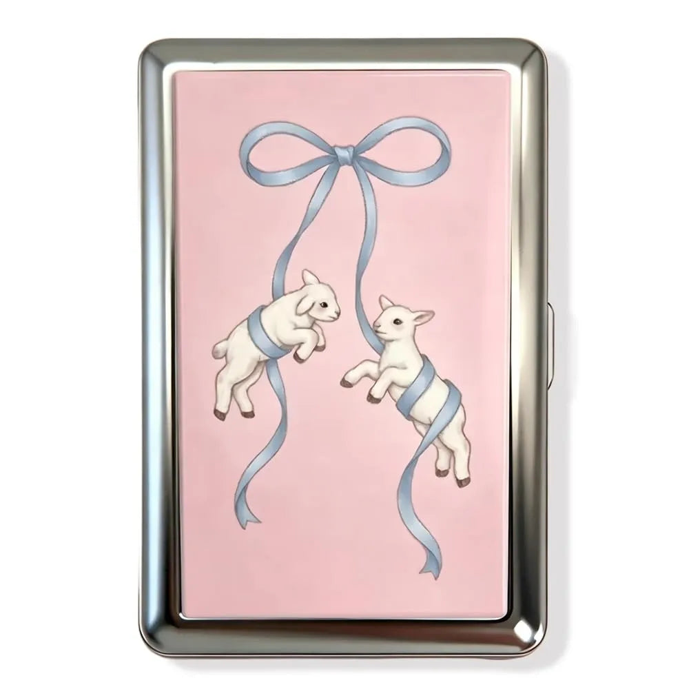 Vintage Metal Flip Card Case – Retro Compact Card Holder