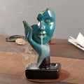 Ceramic Backflow Incense Burner – Sandalwood Stick Holder