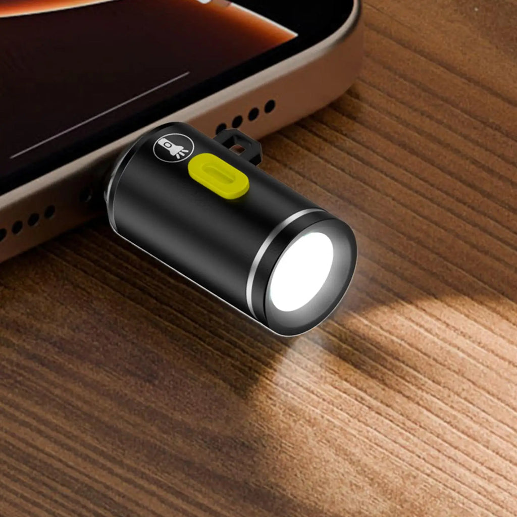 Type-C Rechargeable LED Pocket Flashlight – Waterproof Torch