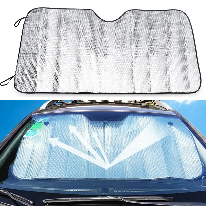 140x70CM Car Windshield Sun Shade – UV & Snow Cover Visor