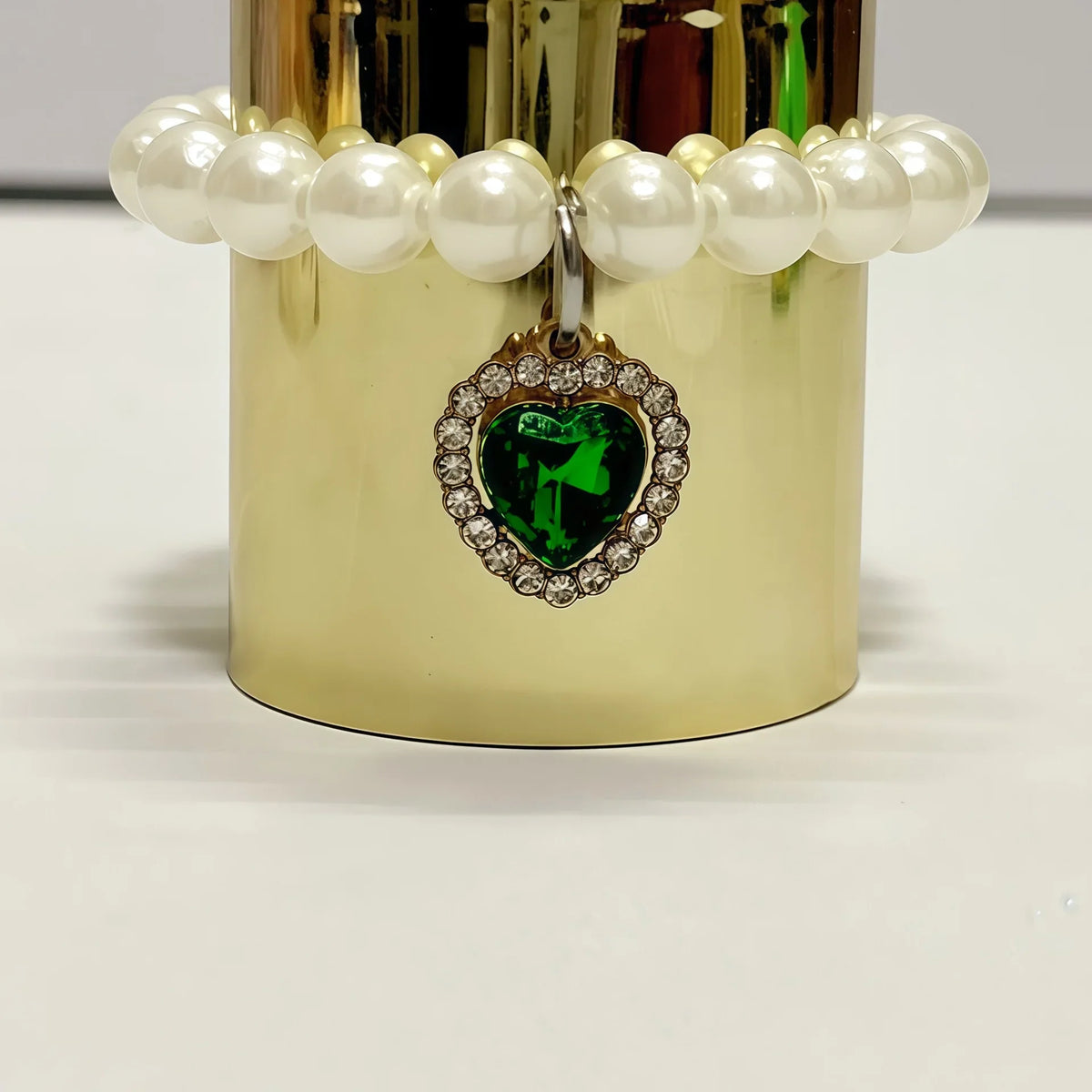 Pearl Gemstone Necklace for Labubu Dolls – 15/17cm Collar