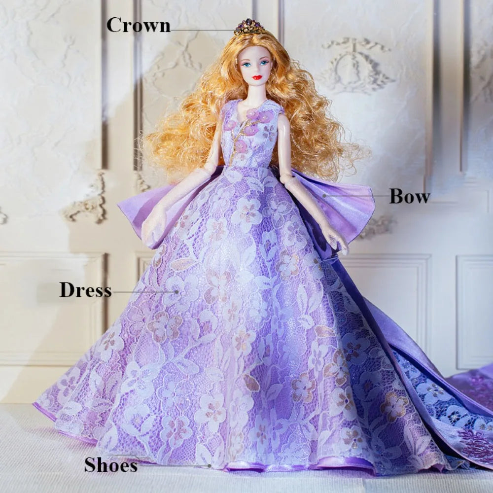 Purple Lace Doll Clothes Set | 1/6 Scale Fashion Doll Outfit