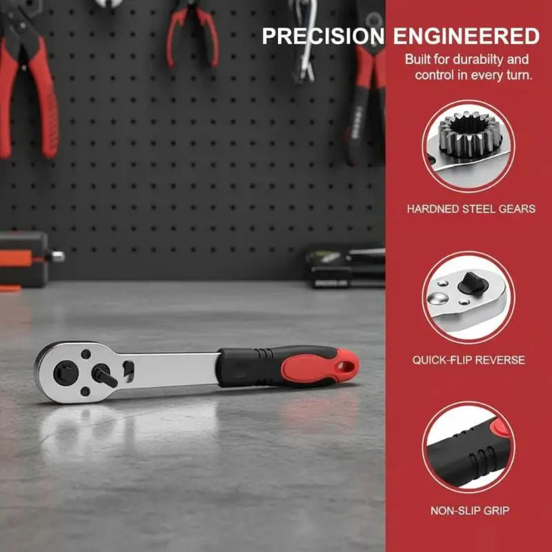 1/4 Inch Reversible Ratchet Wrench with Quick Release