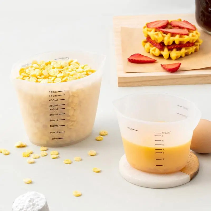 Silicone Measuring Cups 250ml & 500ml – Nonstick Resin Craft Tool