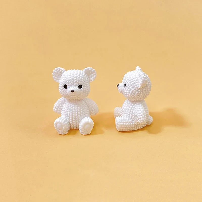 Mini Bear Resin Figurine Fairy Garden Micro Landscape Ornament
