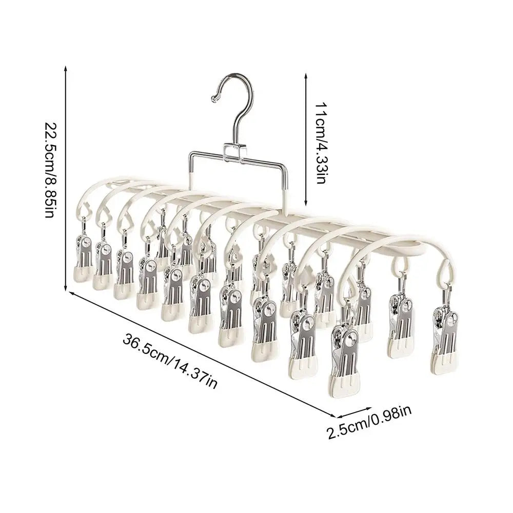 Multi-Clip Pants Hanger – Stainless Steel Closet Organizer