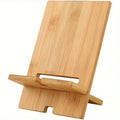 Solid Wood Phone & Tablet Stand – Elegant Wooden Desk Holder
