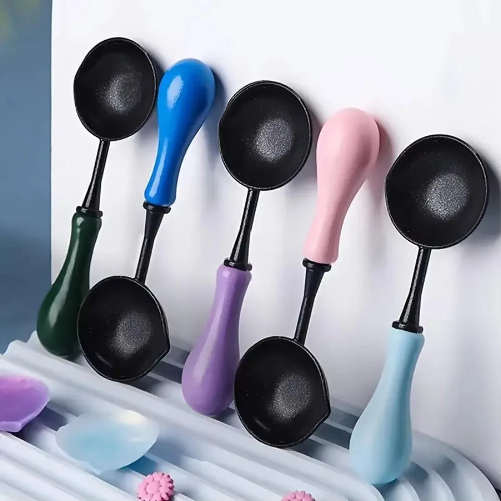 Non-Stick Wax Sealing Spoon with Wood Handle – Reusable