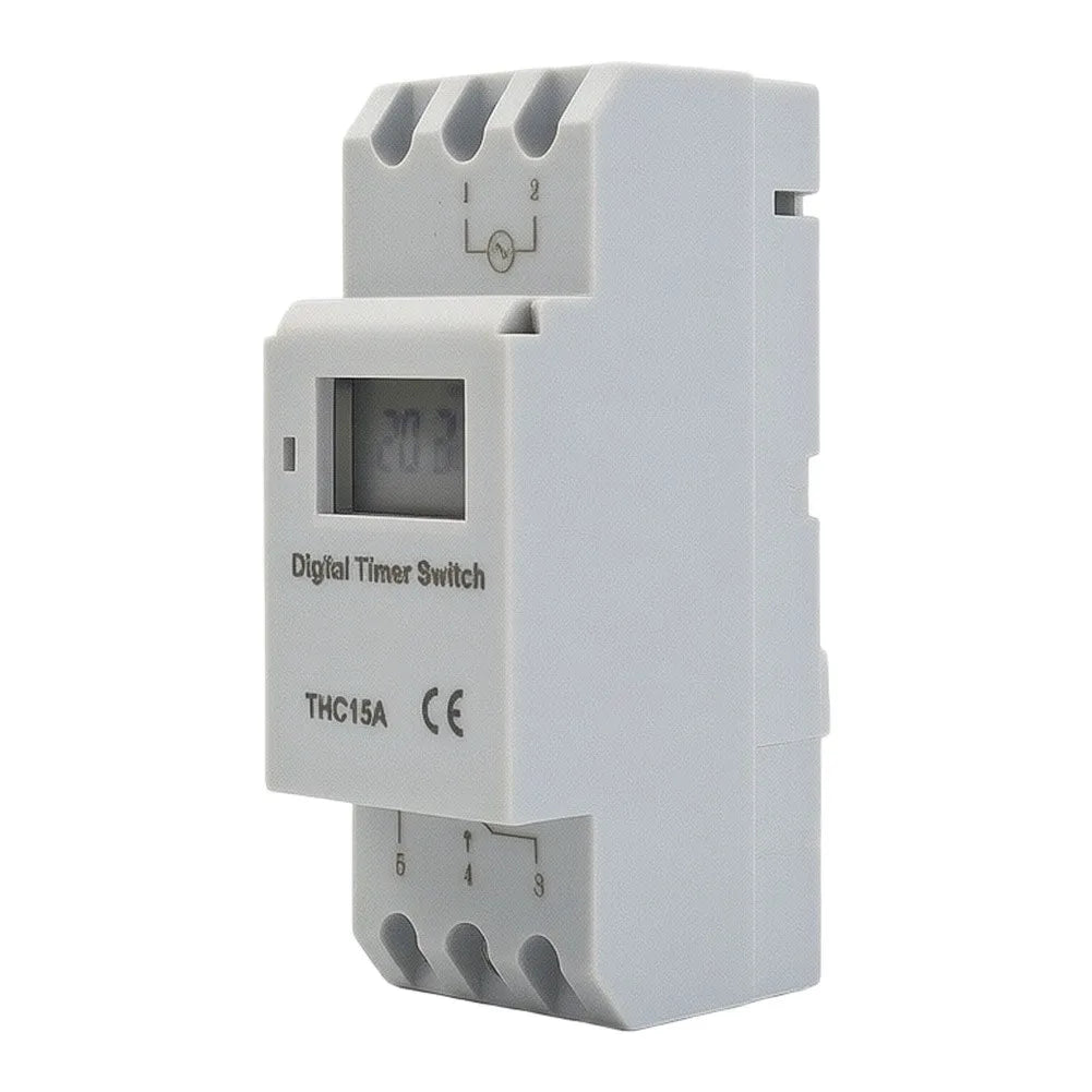 DIN Rail Timer Switch AC110V 25A | 16-Program Compact Mount