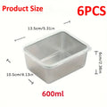 6-Piece Stainless Steel Food Containers – Leakproof & Stackable