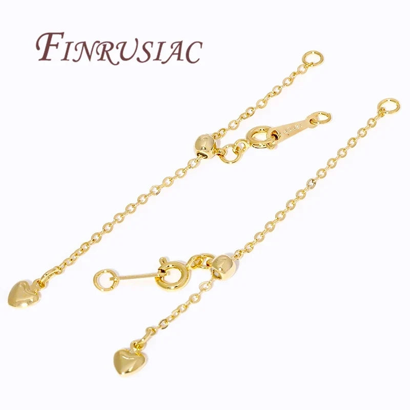 18K Gold Plated Extension Tail Chains with Spring Clasps | DIY