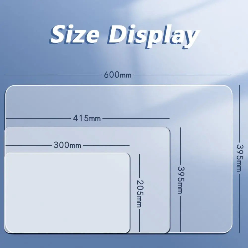 Transparent PP Desk Mat – Waterproof Writing Pad A2 A3 A4 A5