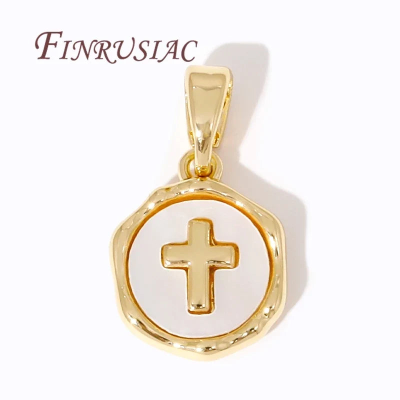 18K Gold Plated Jesus Cross Pendant – DIY Jewelry Charm