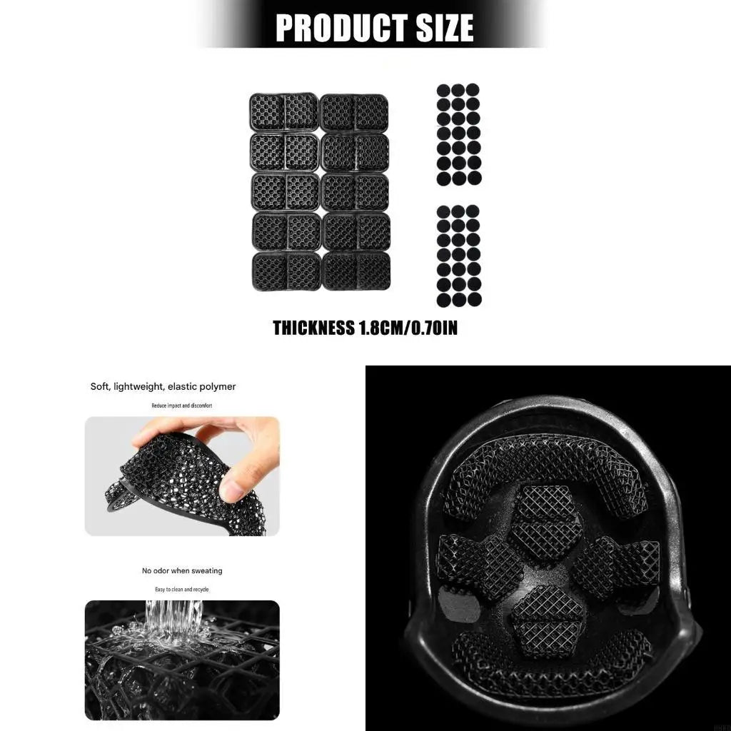 Helmet Inner Pad Set | 3D Honeycomb Cushion, 2 Styles