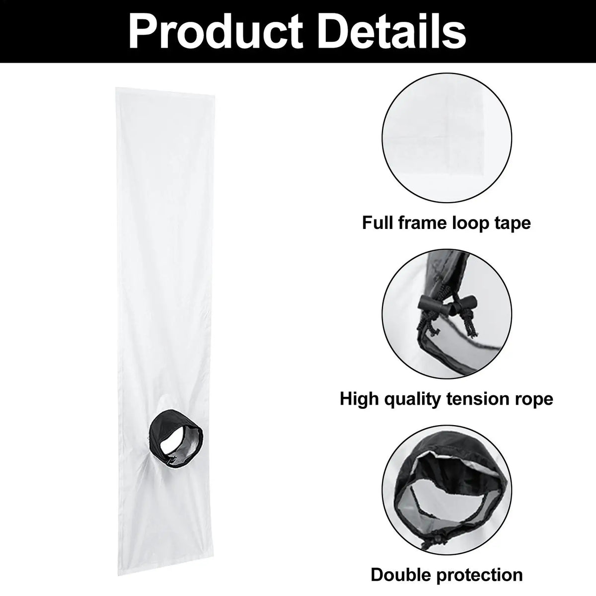AC & Dryer Window Sealing Cloth – No-Drill Soft Cloth Baffle