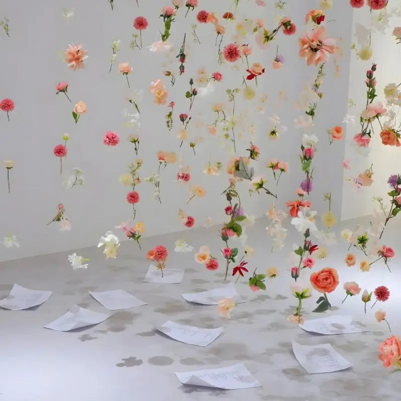 DIY Floating Flower Door Curtain Kit – 20 Artificial Flowers