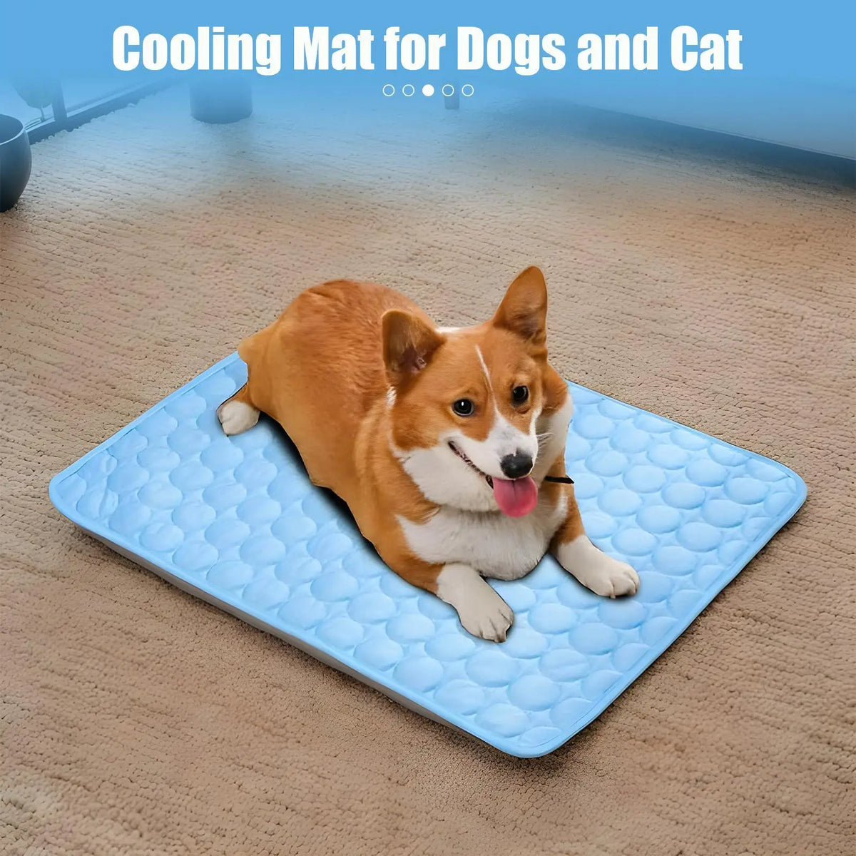 Washable Pet Cooling Mat – Ice Silk, Dogs & Cats, Travel