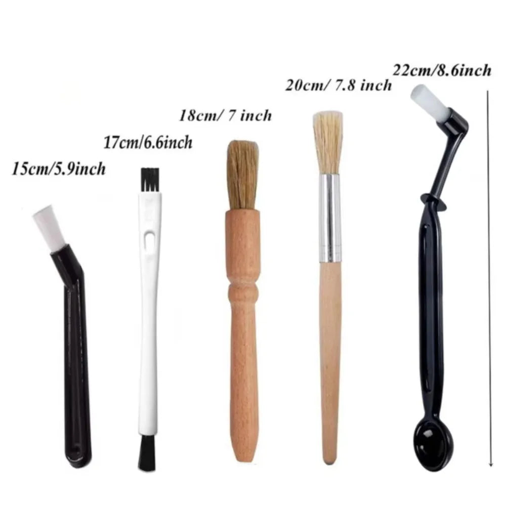 Wooden Handle Coffee Machine Cleaning Brush Set – Nylon