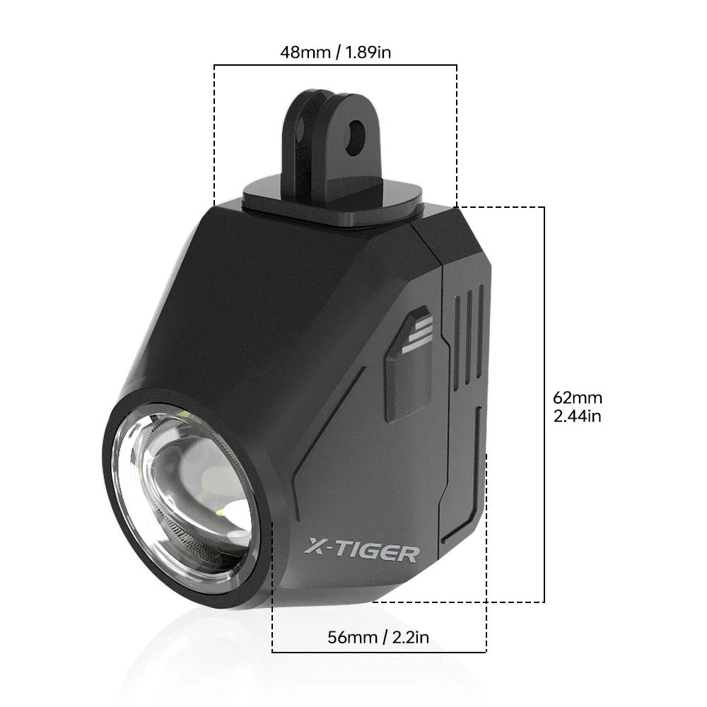 X-TIGER 1600 Lumen Bike Light | IP66 USB-C Headlamp + Remote