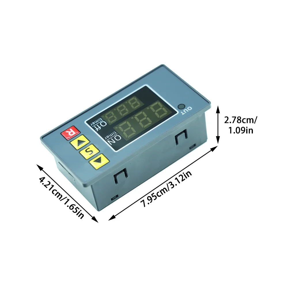 Gaqqee Digital Time Delay Relay Module DC 12V 24V AC 110–220V