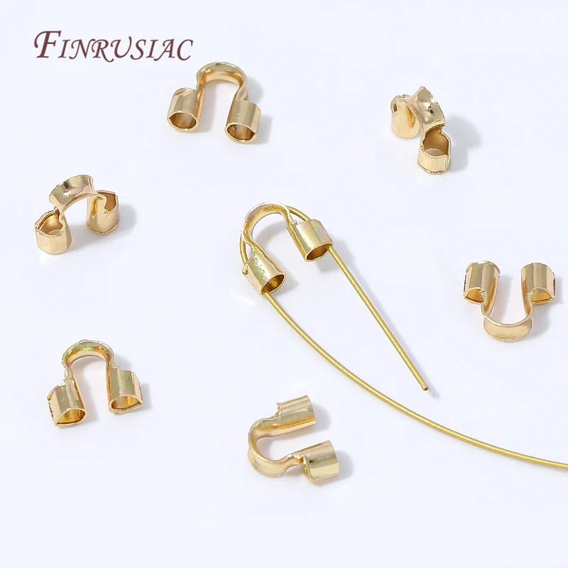 18K Gold Plated Wire Guard U-Loop DIY Jewelry Findings