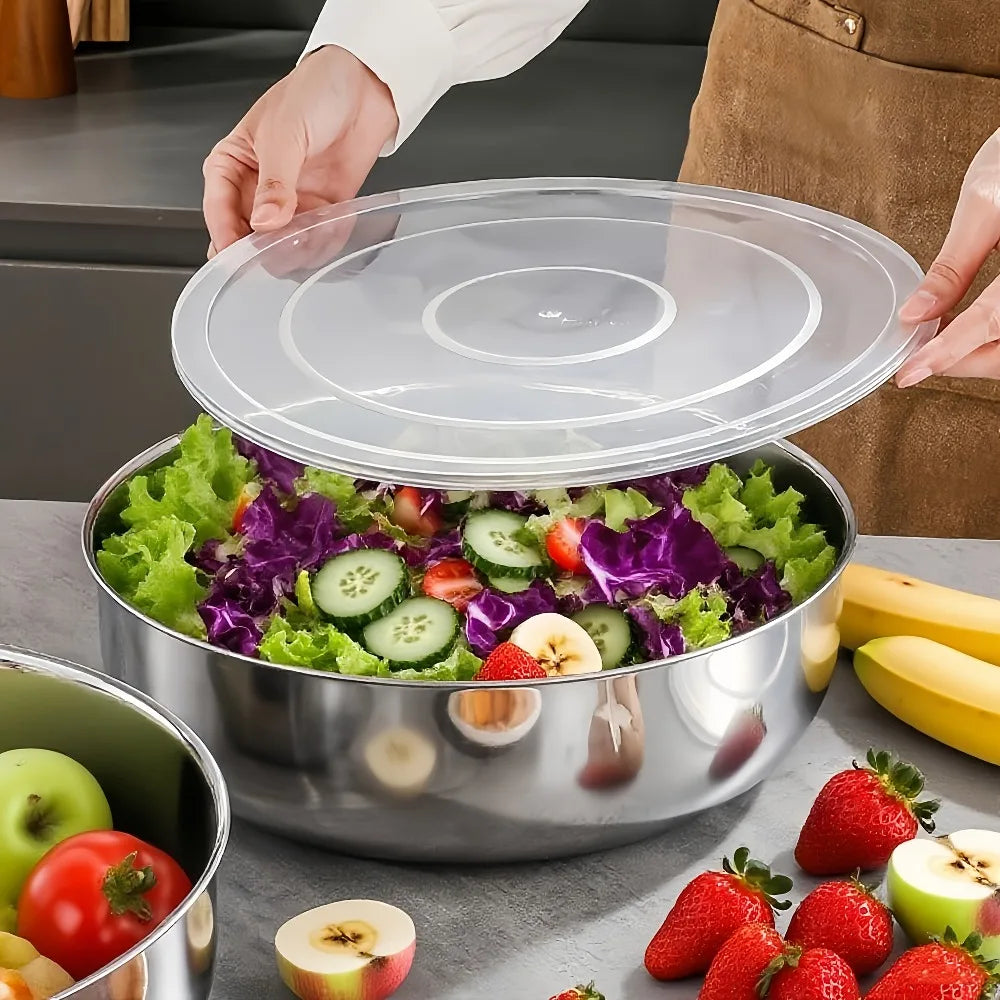 Large Stainless Steel Mixing Bowl – Dough, Salad & Soup