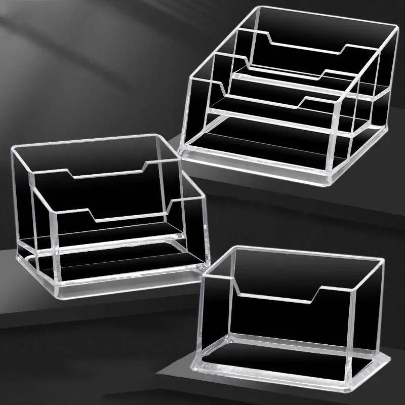 Acrylic Business Card Holder Clear Desktop Display Stand